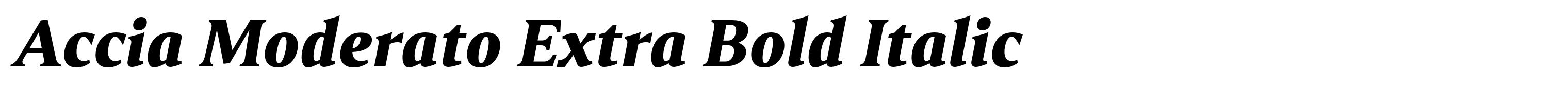 Accia Moderato Extra Bold Italic